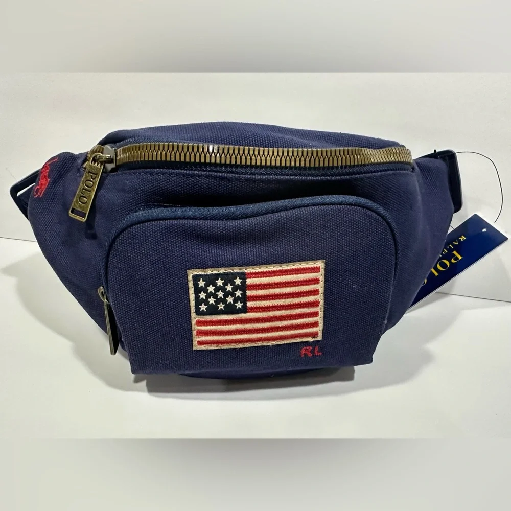 Polo by Ralph Lauren Blue Belt Bag with Flag Details - Picture 6 of 16